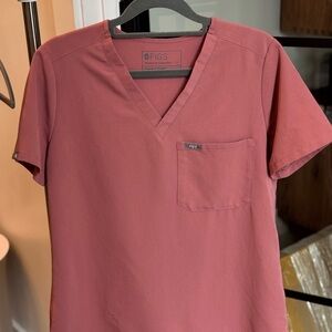 Women’s FIGS Catarina Mineral Mauve Scrub Top- Small